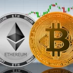 Comparación entre Bitcoin y Ethereum: diferencias en tecnología, propósito, inversión y velocidad. Infografía educativa sobre criptomonedas.